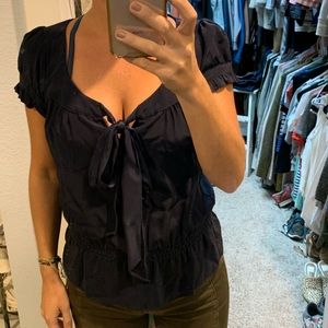Nanette Lepore Navy work blouse